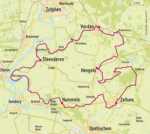 fietskaart tegelroutes bronckhorst